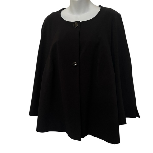 sag harbor stretch flowing A Line Cape coat jacket Lined Size 18 - Picture 4 of 8